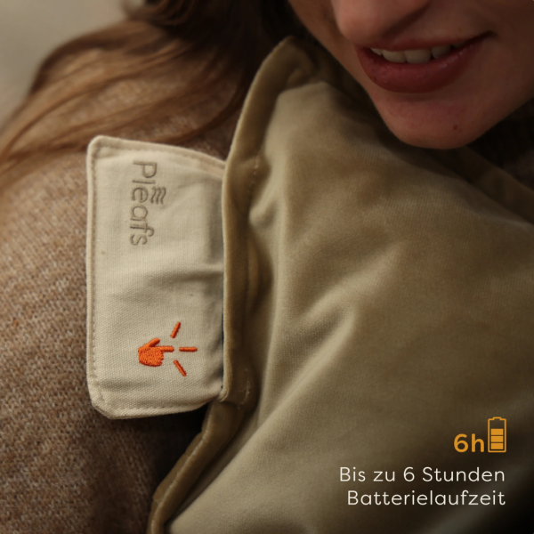 Pleafs Heizkissen Plush 45x45cm Crewel Tan, 1 Stk